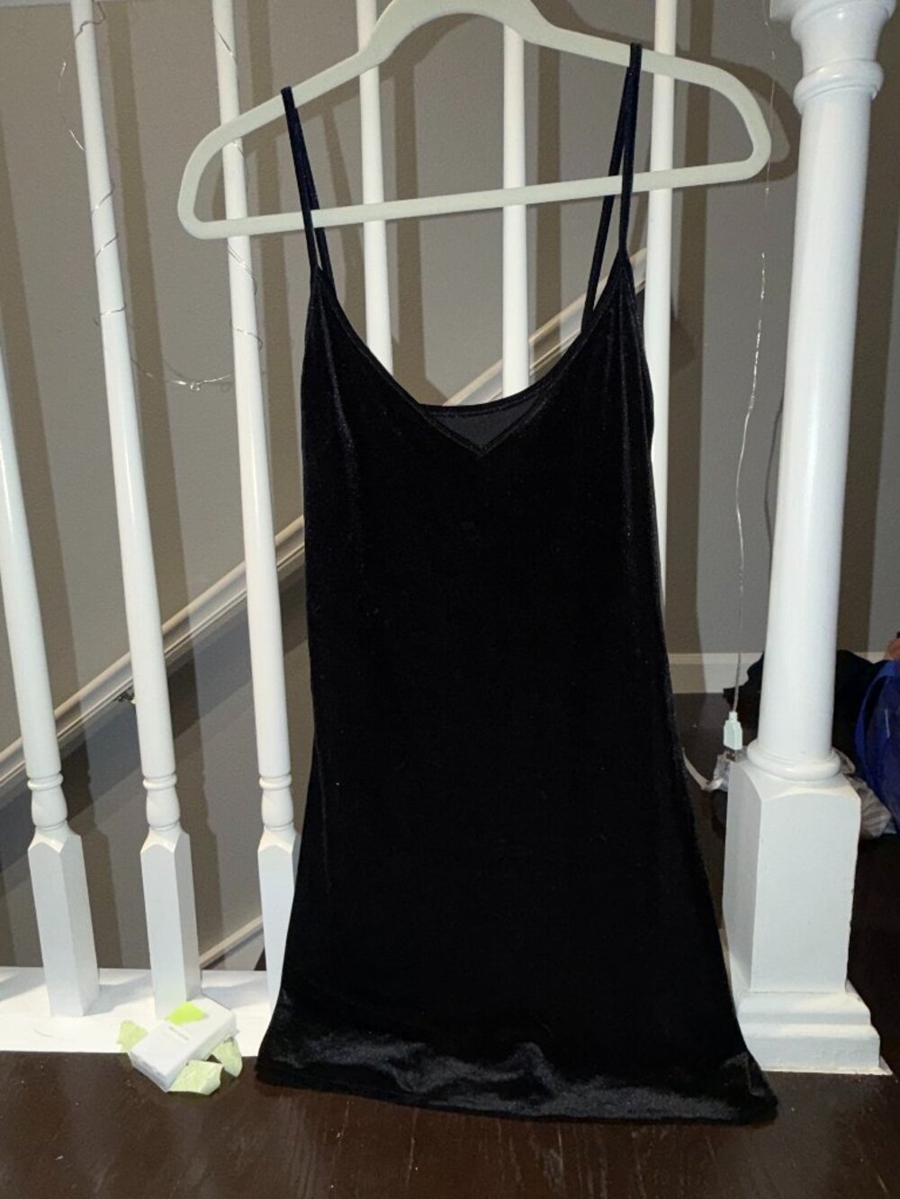 Black Velvet Slip Mini Dress